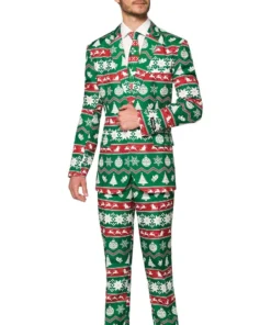 GENERIC Mens Green Nordic Christmas Suit- Opposuits