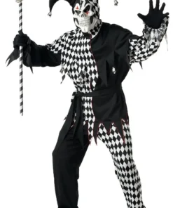 Mens Evil Jester Halloween Costume