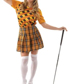 Orange And Black Female Golfer Costume