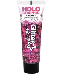 Pink Holographic Chunky Glitter Gel