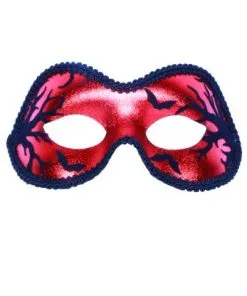 GENERIC Red Masquerade Facepiece With Bats Accessory