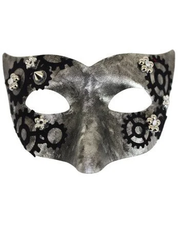GENERIC Silver Masquerade Facepiece -Halloween Decoration Shop silver masquerade facepiece 208557