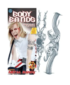 Snake Body Band Temporary Tattoo