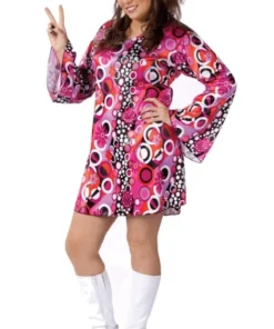 Womens Feeling Groovy Plus Size Costume
