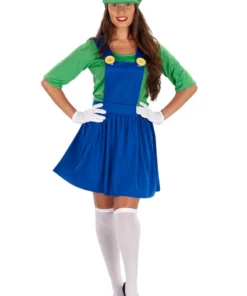 GENERIC Womens Green Italian Plumber Dress