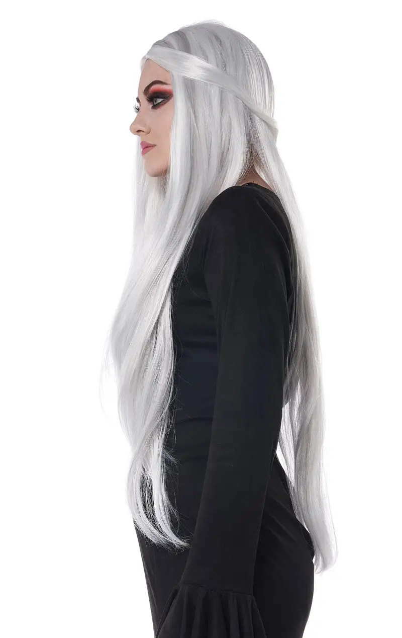 GENERIC Womens White Extra Long Cosplay Wig 3 GENERIC Womens White Extra Long Cosplay Wig - Image 3